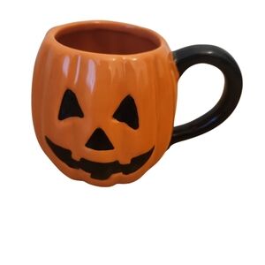 NWT Celebrate It Orange Carved Pumpkin Coffee/Tea Mug